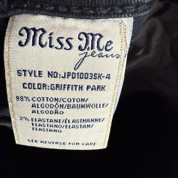Miss Me JPD10035k-4 Womens Basic Low Rise Skinny Jeans in Black Sz 28 - Picture 9 of 12